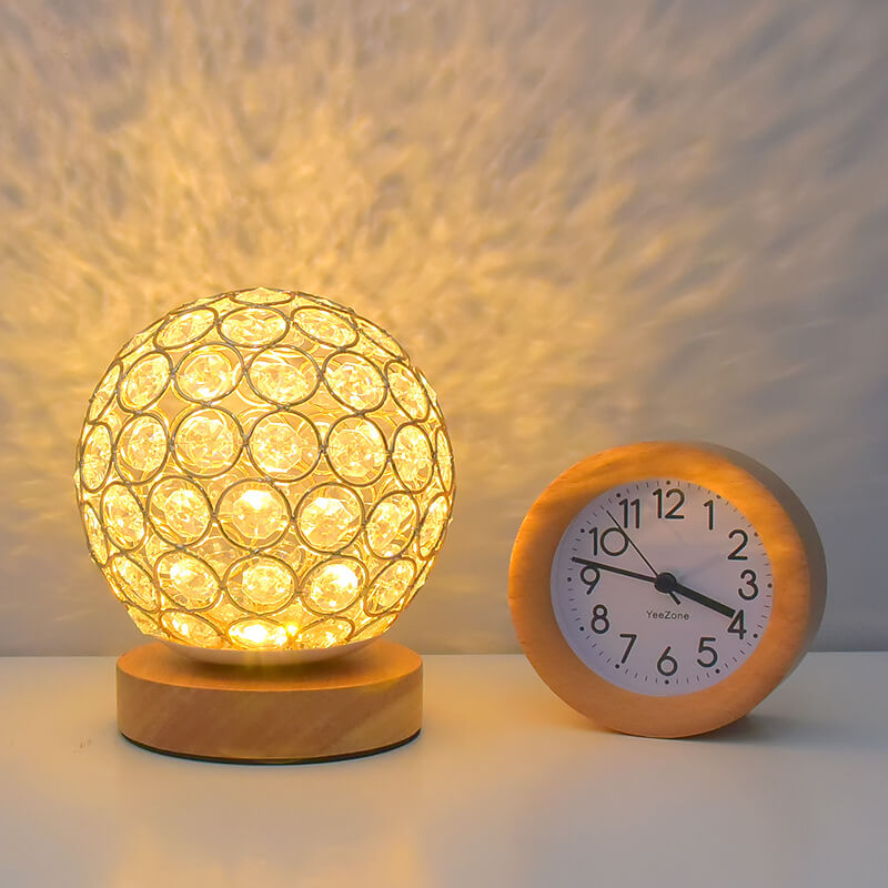 Kristall-Tischlampe – Elegantes Design mit USB-Ladung & Farbwechsel