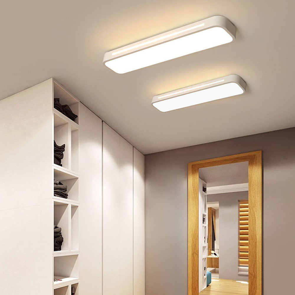 Nordische LED Deckenleuchte – länglich, dimmbar & modern