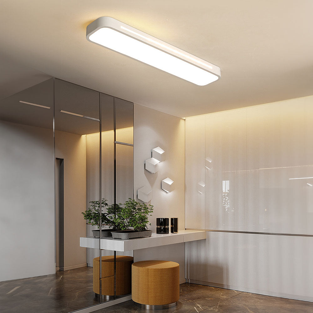 Nordische LED Deckenleuchte – länglich, dimmbar & modern