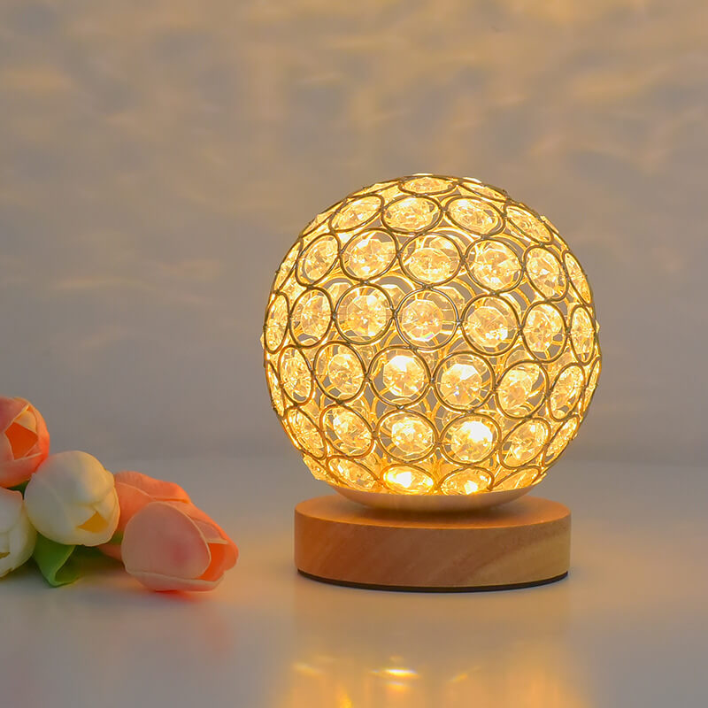 Kristall-Tischlampe – Elegantes Design mit USB-Ladung & Farbwechsel