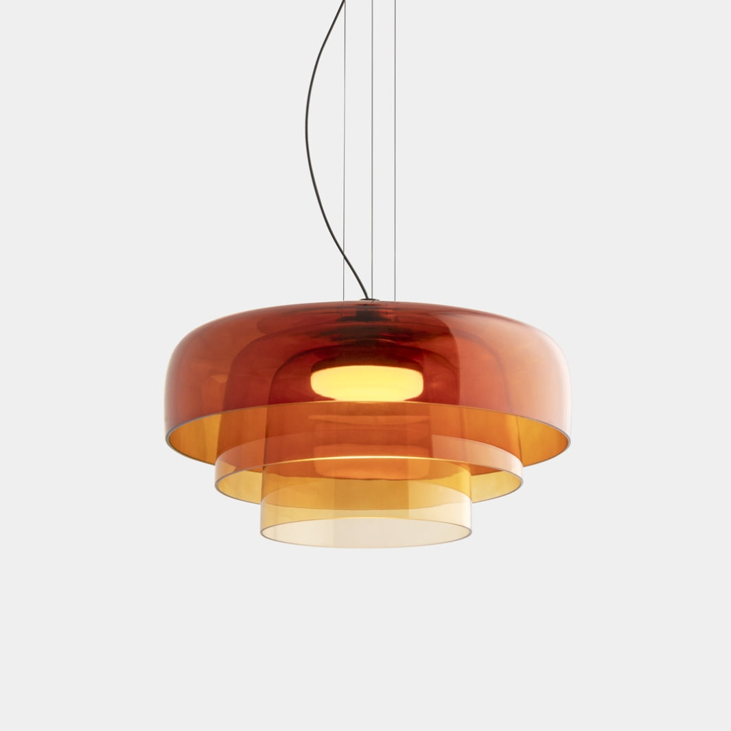 Moderne Pendelleuchte aus Glas & Metall – LED Hängeleuchte mit Warmlicht für Küche & Esszimmer