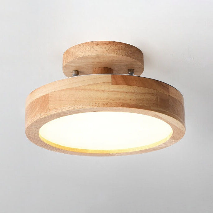 Dimmbare Moderne LED-Deckenleuchte aus Holz für Wohnzimmer & Schlafzimmer