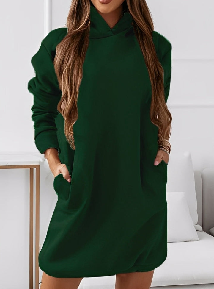 Damen Mini Hoodie Kleid Mit Modernem Schnitt