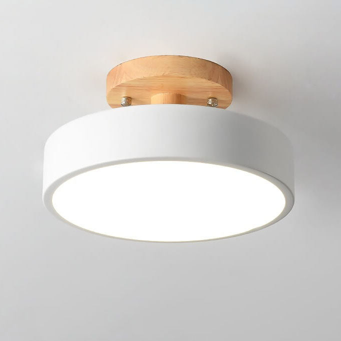 Dimmbare Moderne LED-Deckenleuchte aus Holz für Wohnzimmer & Schlafzimmer