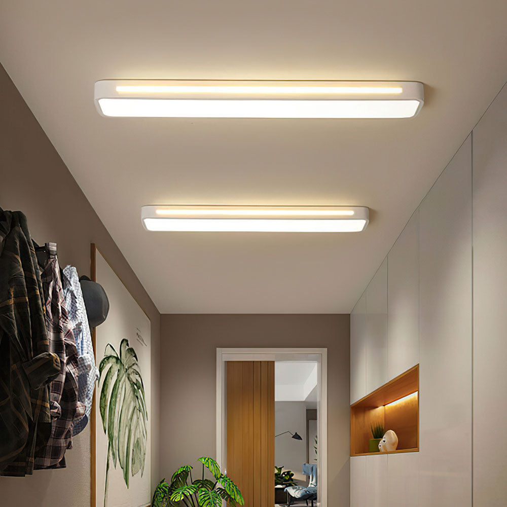 Nordische LED Deckenleuchte – länglich, dimmbar & modern