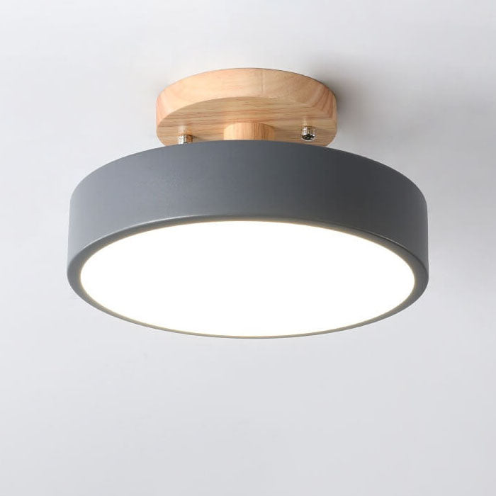 Dimmbare Moderne LED-Deckenleuchte aus Holz für Wohnzimmer & Schlafzimmer