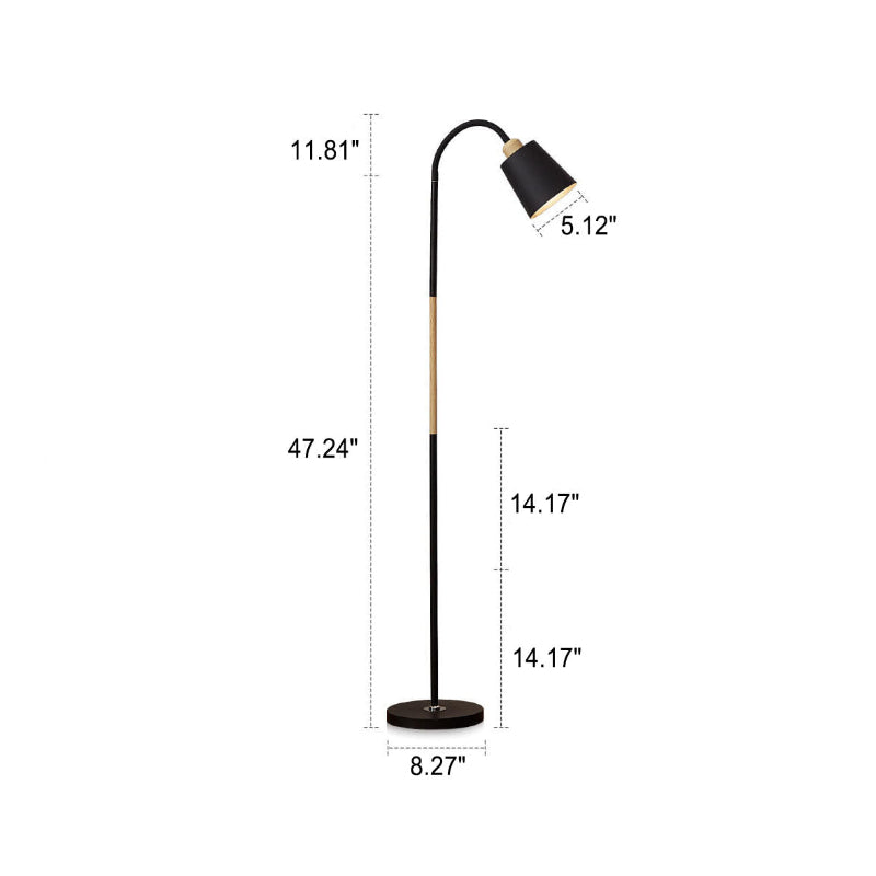 Minimalistische Stehlampe mit Eisenfuß