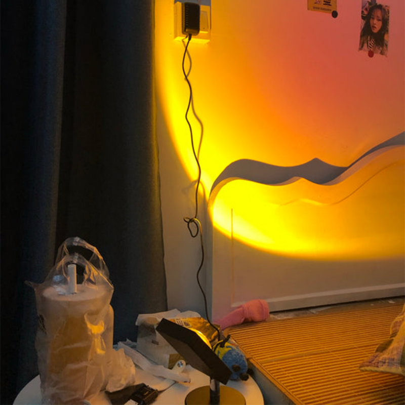 Retro Sonnenuntergang Tischlampe – Stilvolle LED-Stimmungslampe im Vintage Design