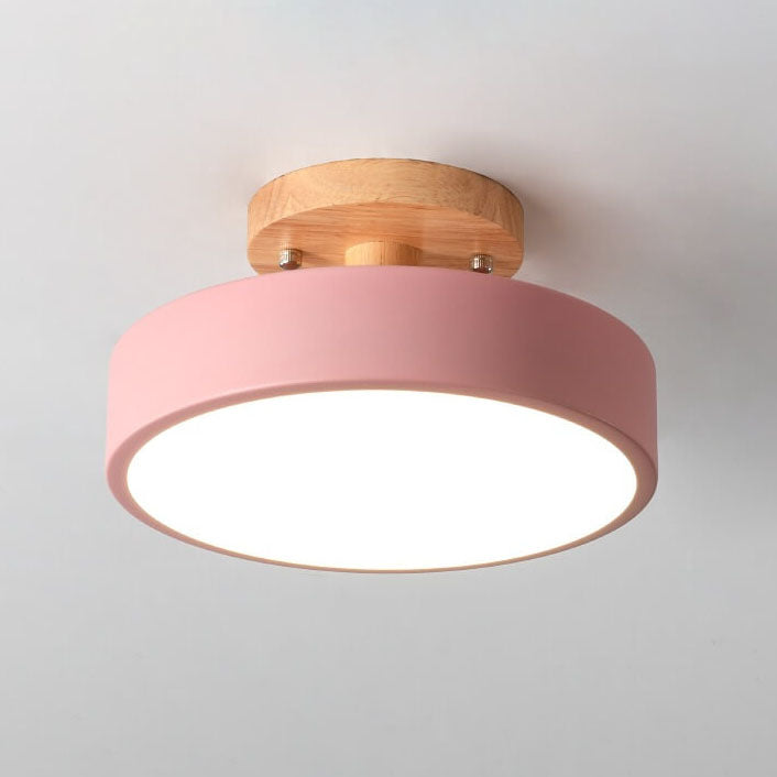 Dimmbare Moderne LED-Deckenleuchte aus Holz für Wohnzimmer & Schlafzimmer