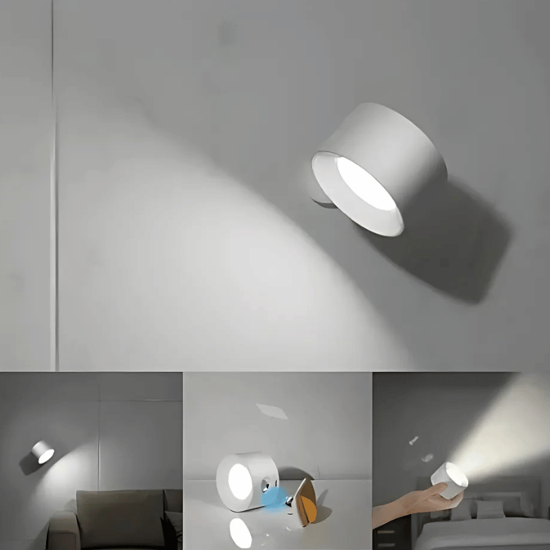 Kabellose LED-Wandlampe mit Akku & 360° Drehung