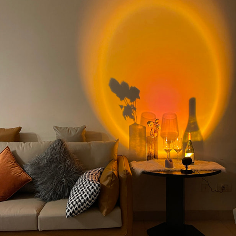 Retro Sonnenuntergang Tischlampe – Stilvolle LED-Stimmungslampe im Vintage Design