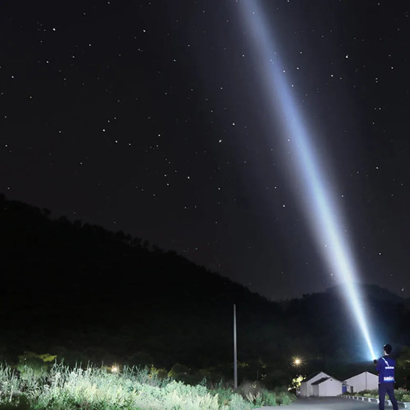 Wasserfeste LED-Taschenlampe mit Doppelseitenlicht – Für Outdoor & Notfälle