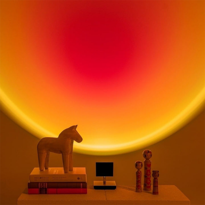 Retro Sonnenuntergang Tischlampe – Stilvolle LED-Stimmungslampe im Vintage Design