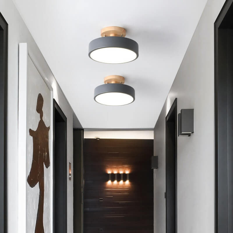 Dimmbare Moderne LED-Deckenleuchte aus Holz für Wohnzimmer & Schlafzimmer