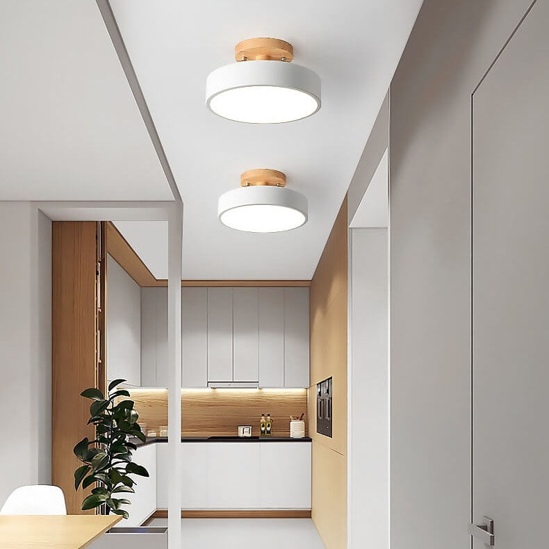 Dimmbare Moderne LED-Deckenleuchte aus Holz für Wohnzimmer & Schlafzimmer