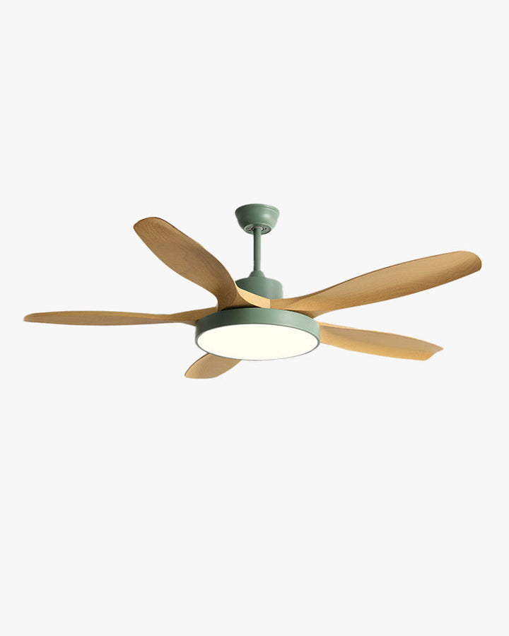 Skandinavischer Deckenventilator mit LED-Licht und Wendemotor