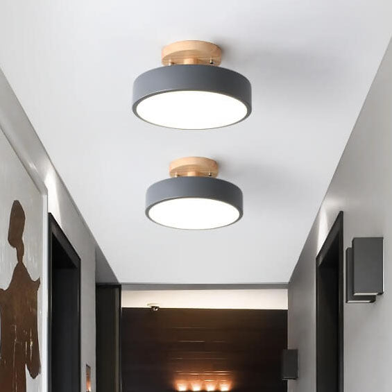 Dimmbare Moderne LED-Deckenleuchte aus Holz für Wohnzimmer & Schlafzimmer