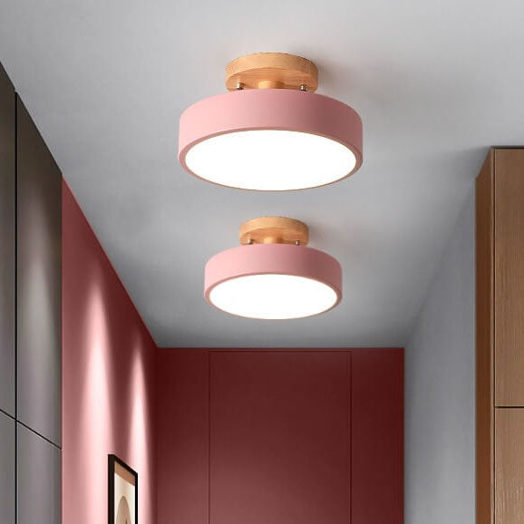Dimmbare Moderne LED-Deckenleuchte aus Holz für Wohnzimmer & Schlafzimmer