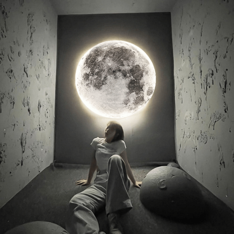 Stimmungsvolle 3D LED Mond- und Erdleuchte für Wand und Decke