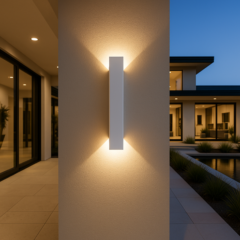 Moderne Aluminium Wandleuchte Mit Led Beleuchtung