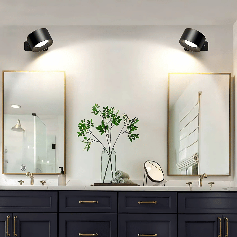 Kabellose LED-Wandlampe mit Akku & 360° Drehung