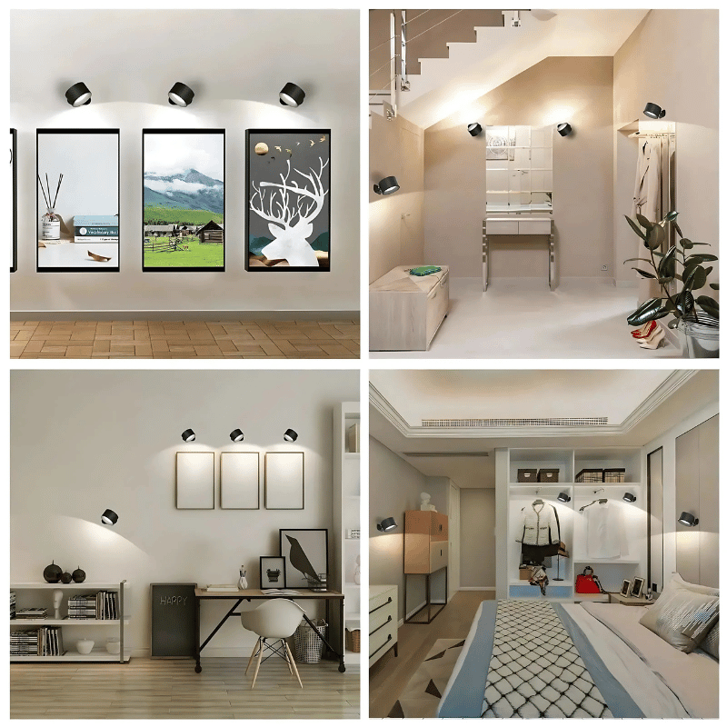 Kabellose LED-Wandlampe mit Akku & 360° Drehung