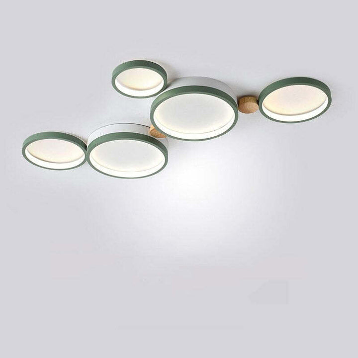 Moderne LED Deckenleuchte mit Grauen Metallringen