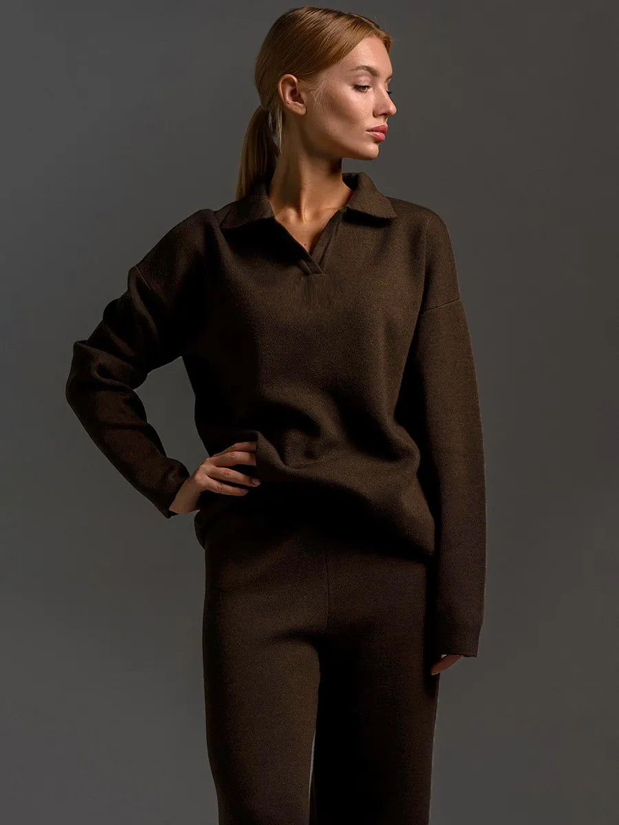 Damen Strick Set Mit Lockerem Schnitt Und Modernem Design