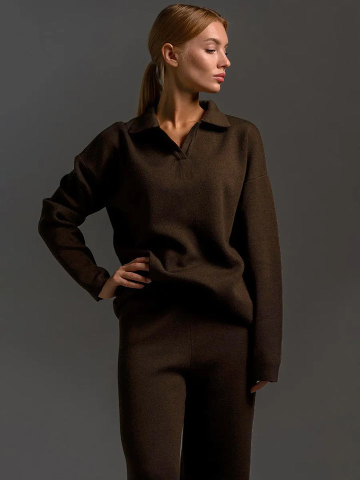 Damen Strick Set Mit Lockerem Schnitt Und Modernem Design
