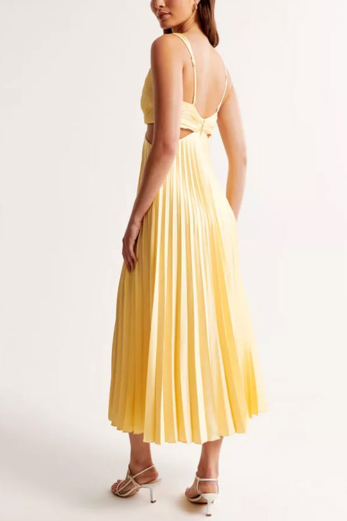 Damen Faltenkleid Mit V-Ausschnitt Und Eleganter Silhouette