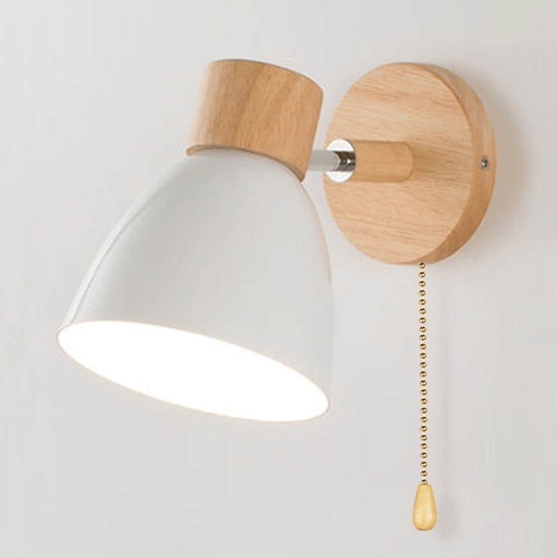 Gemütliche Holz Schalter Wandlampe - Einfache Raum Atmosphäre