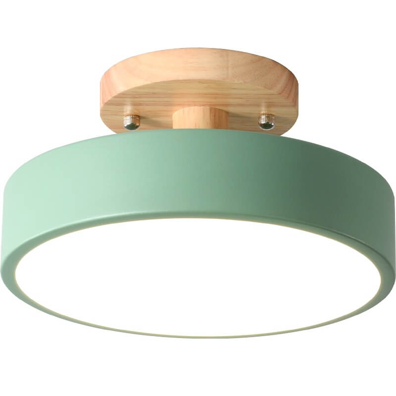Dimmbare Moderne LED-Deckenleuchte aus Holz für Wohnzimmer & Schlafzimmer