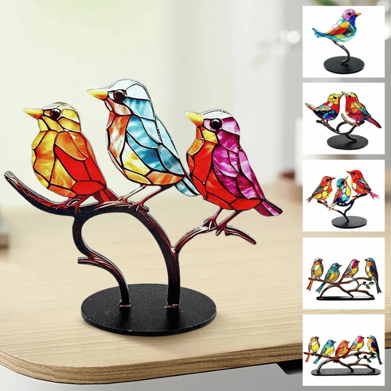 Handgefertigte Glasvogel-Skulpturen – Farbenfrohe Akzente für Ihr Zuhause