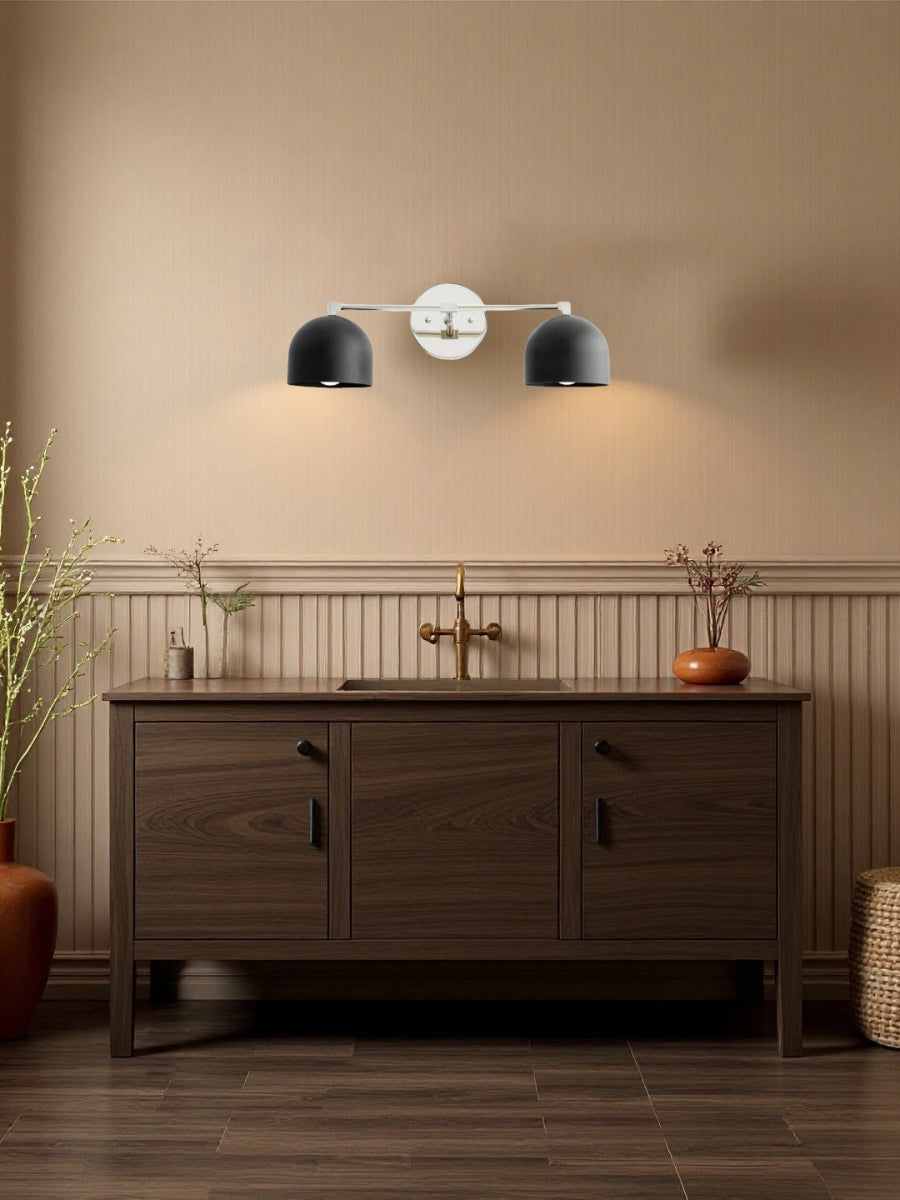 Mid Century Wandleuchte – Messing Badspiegel Lampe im Retro-Stil