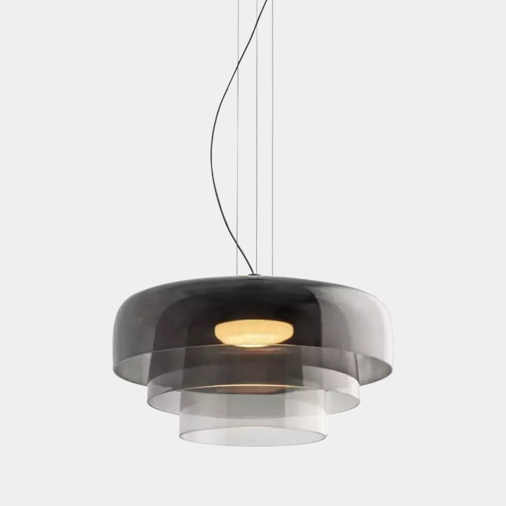 Moderne Pendelleuchte aus Glas & Metall – LED Hängeleuchte mit Warmlicht für Küche & Esszimmer