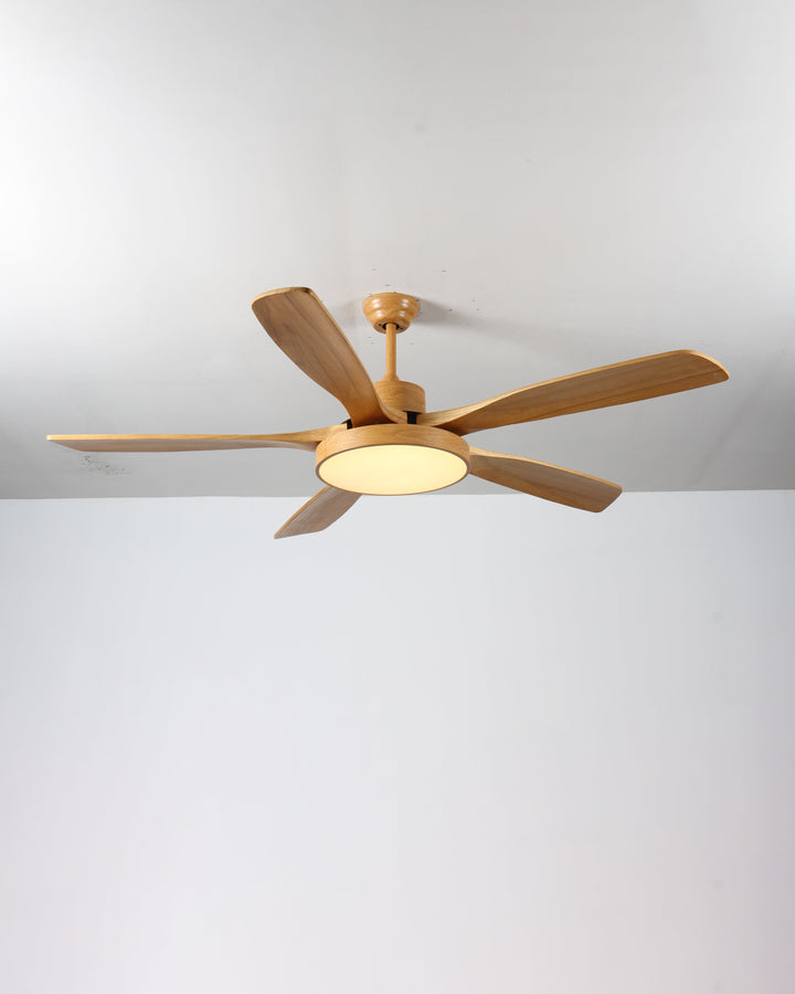 Skandinavischer Deckenventilator mit LED-Licht und Wendemotor