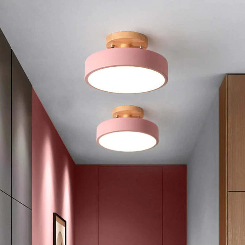 Holzrahmen LED Deckenleuchte - Natürliche Licht Atmosphäre
