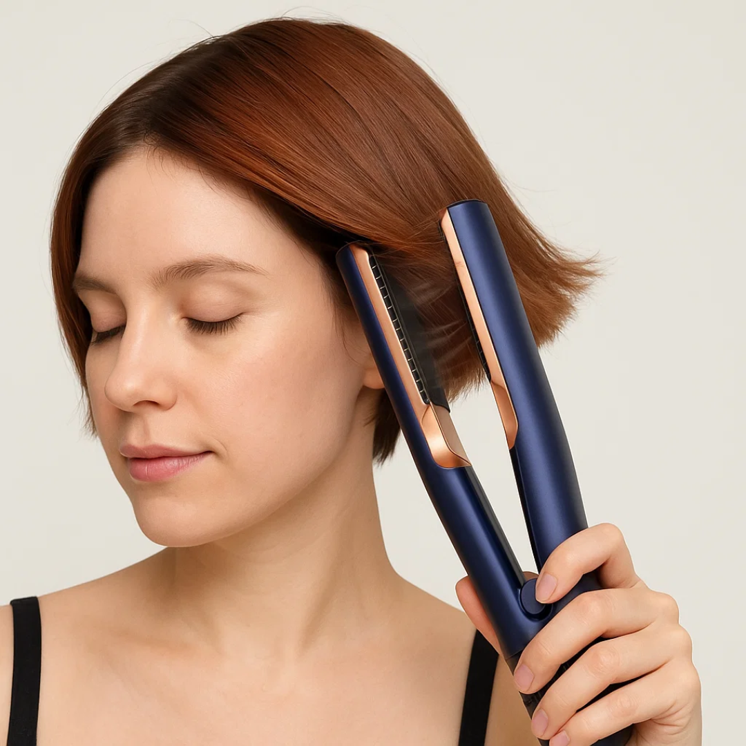2-in-1 Haartrockner und Glätteisen für einfaches Styling