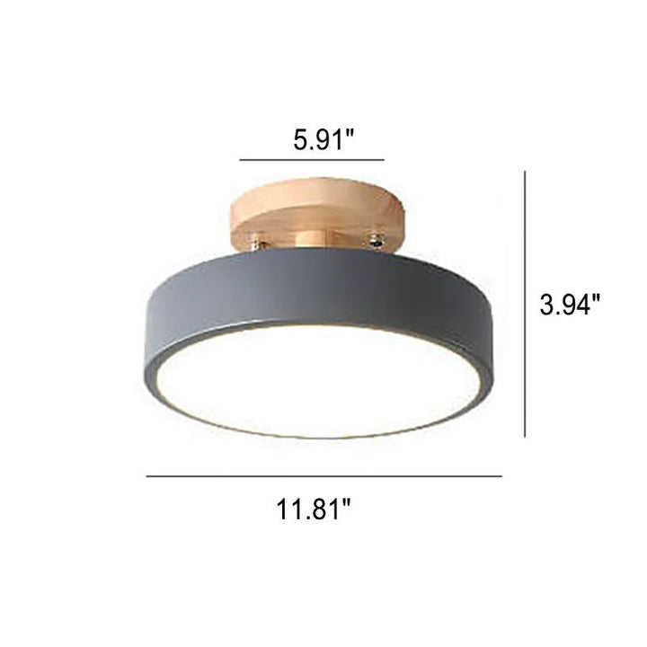 Dimmbare Moderne LED-Deckenleuchte aus Holz für Wohnzimmer & Schlafzimmer
