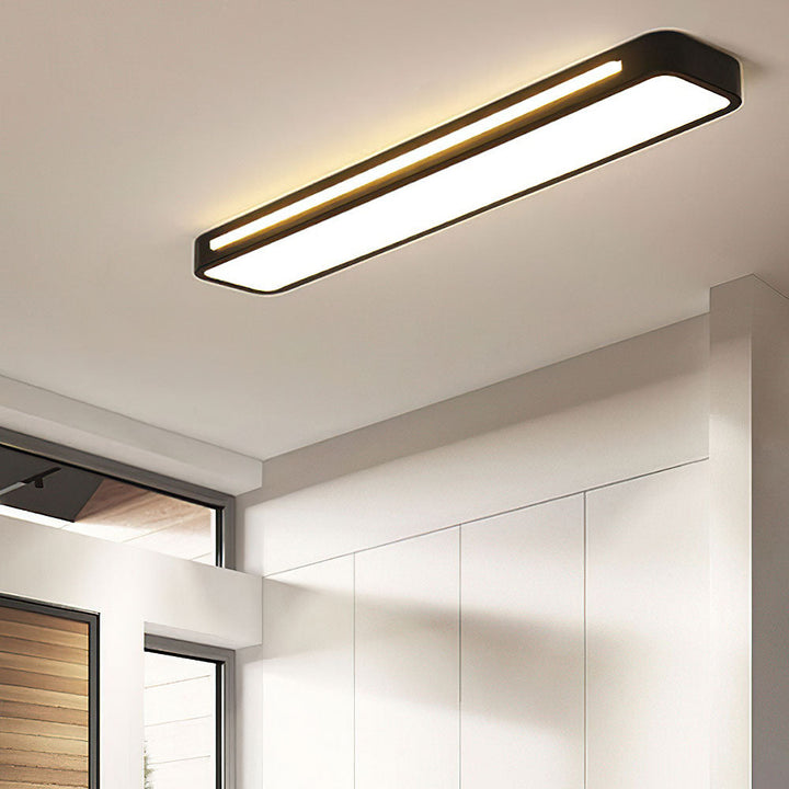 Nordische LED Deckenleuchte – länglich, dimmbar & modern