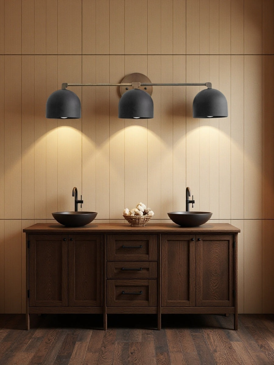 Mid Century Wandleuchte – Messing Badspiegel Lampe im Retro-Stil