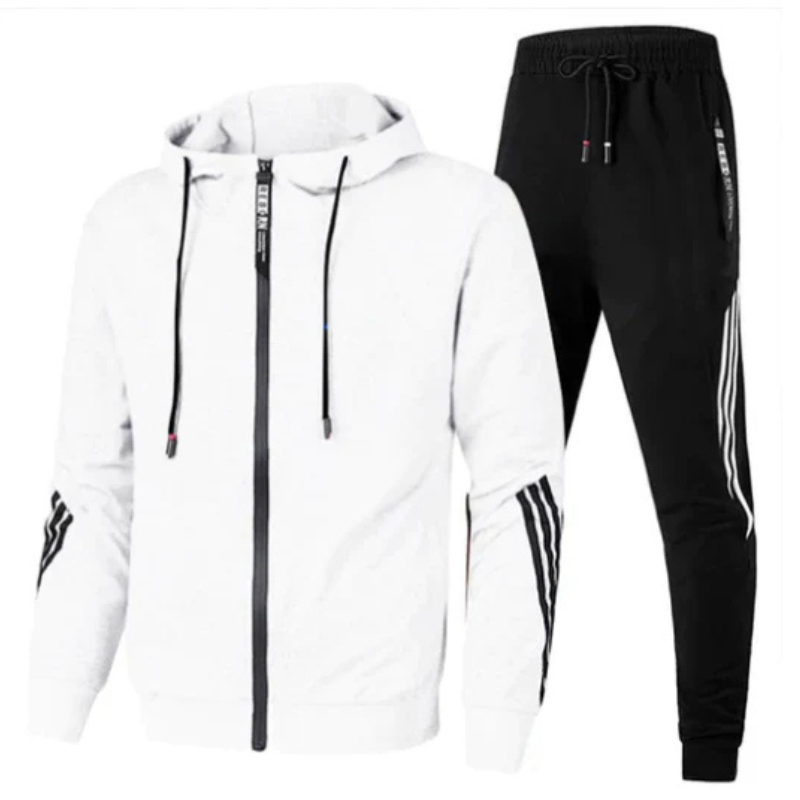 Herren Trainingsanzug Zweiteilig Mit Sportlichem Design