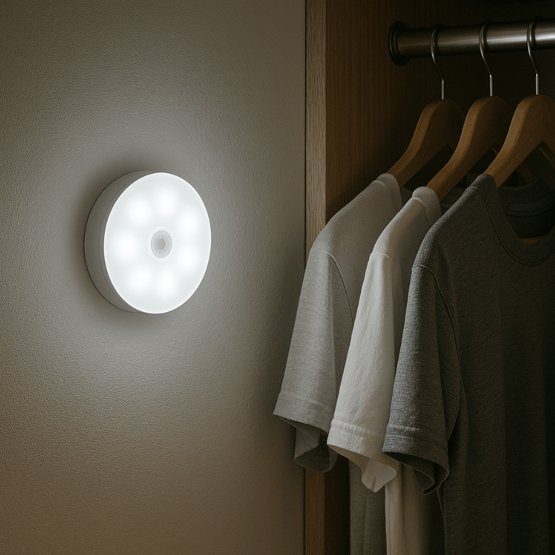 LED Nachtlicht mit Bewegungsmelder – Wiederaufladbar, Energieeffizient, Kabellos