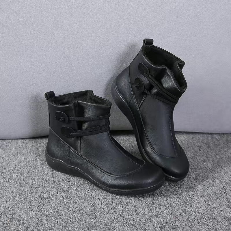 Damen Stiefel Mit Reißverschluss Und Wetterfestem Design