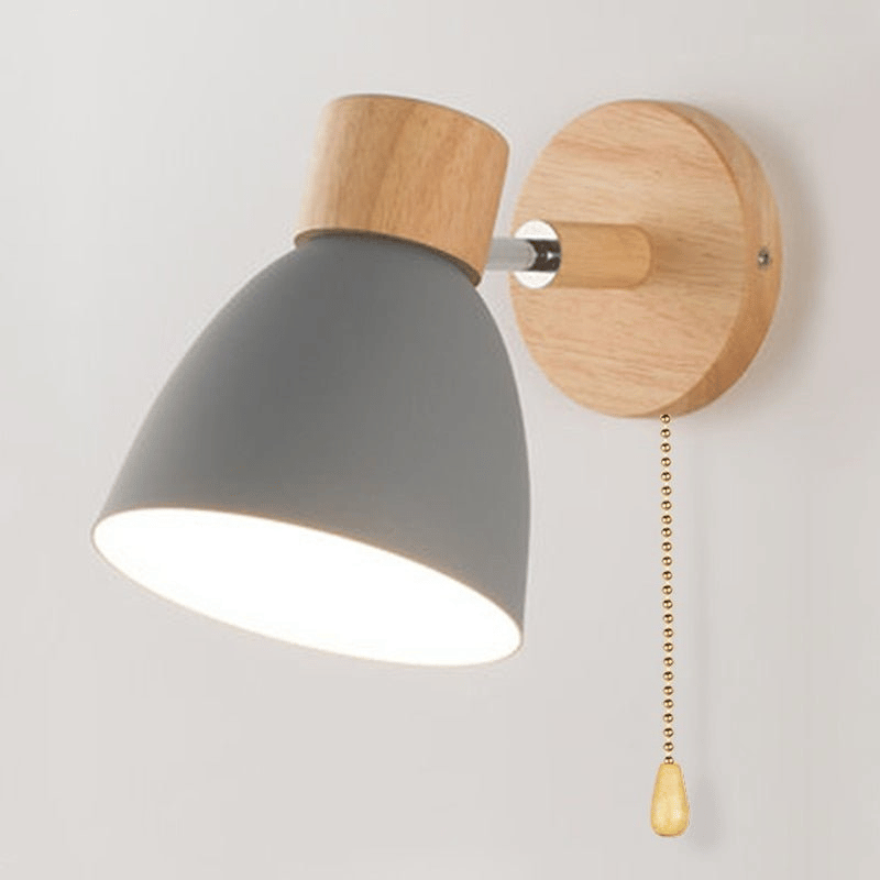 Gemütliche Holz Schalter Wandlampe - Einfache Raum Atmosphäre