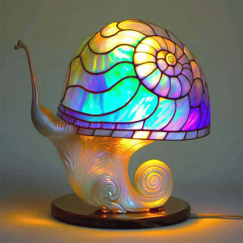 Buntglas Tischlampe - Dekoratives Gemütliches Leuchten