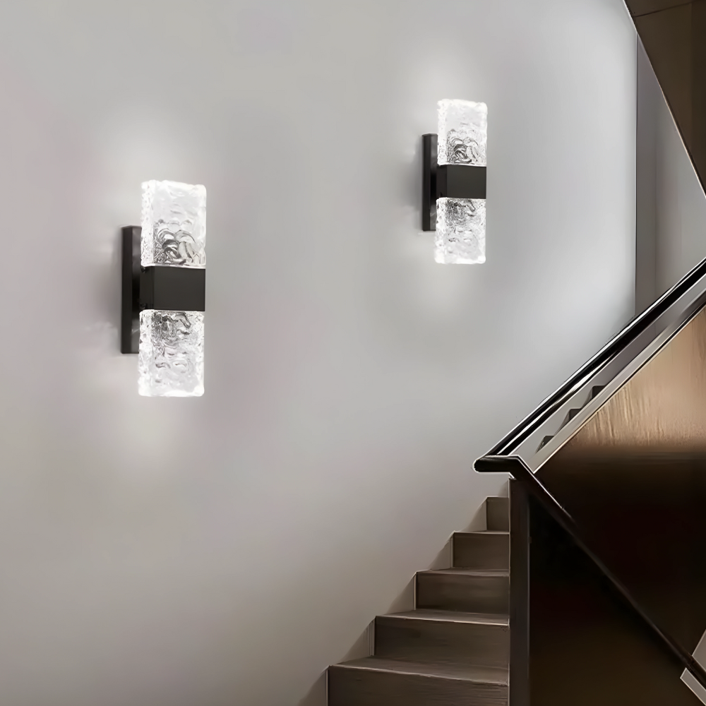Luxuriöse elegante LED-Wandleuchte mit Kristalloptik für Wohnzimmer