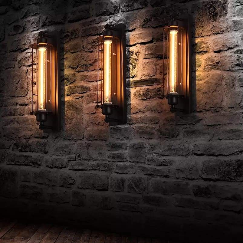 Vintage Wandleuchte im Industrie-Stil für Wohnzimmer, Flur oder Barbereich