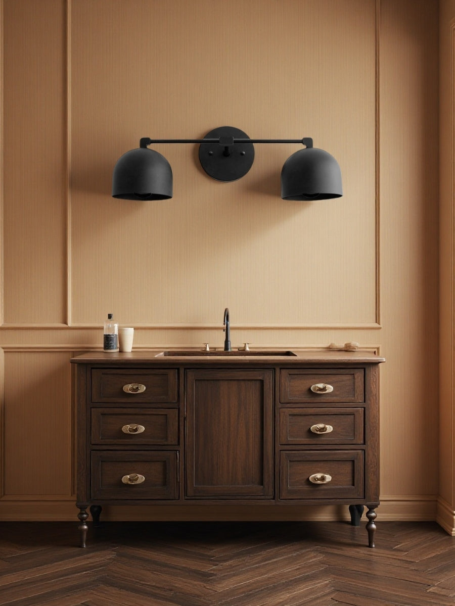 Mid Century Wandleuchte – Messing Badspiegel Lampe im Retro-Stil