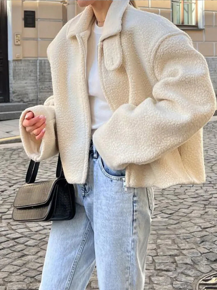 Damen Fleecejacke Mit Minimalistischem Design
